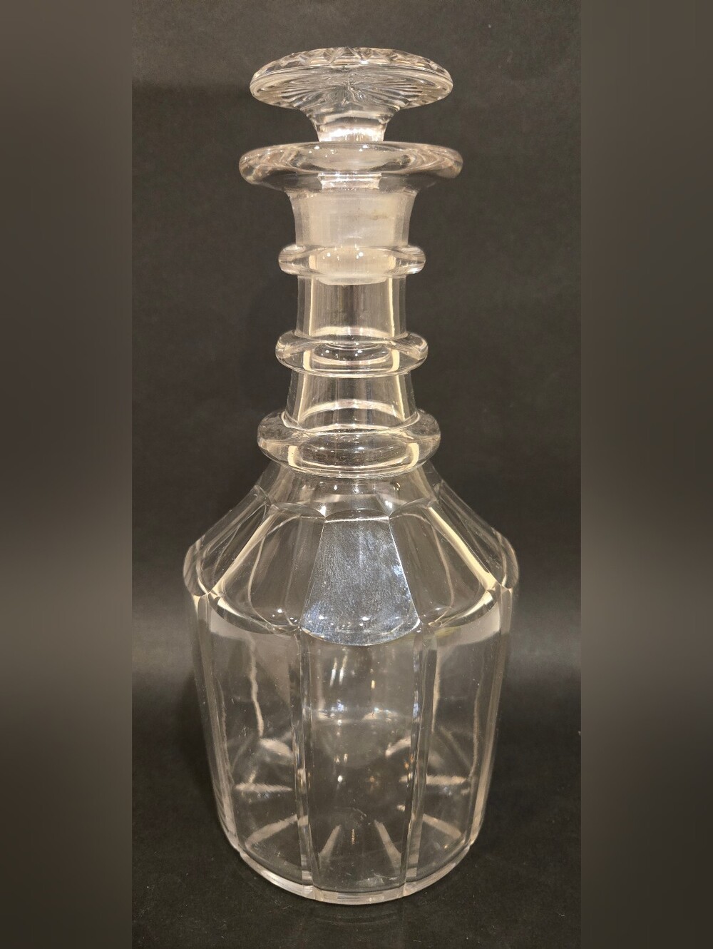 Antique Georgian 3 Ring Decanter with Stopper - Elegant
